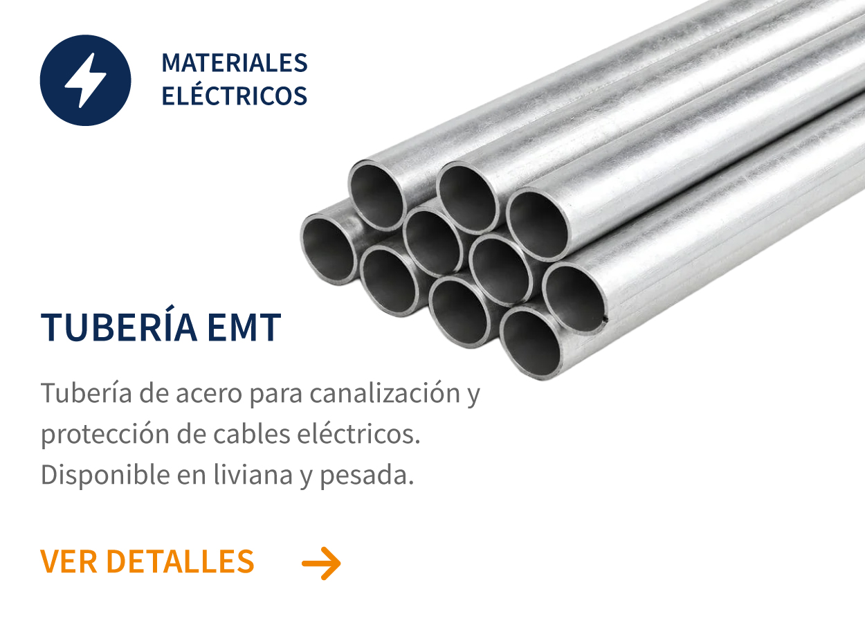 Tubería EMT para instalaciones de materiales eléctricos